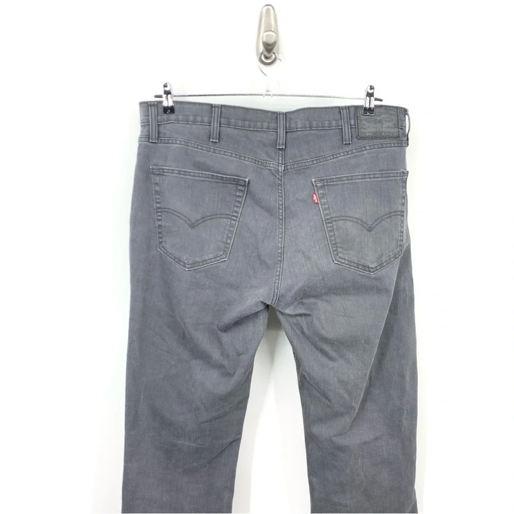 Levis Men Size 38 x 32‎ Jeans Black Gray Pants 541 Athletic Fit Straight Stretch